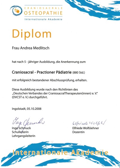 Craniosacral Practioner Pädiatrie